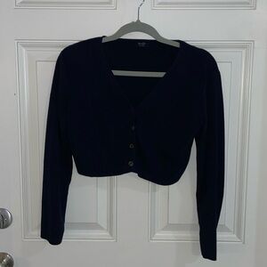 BRANDY MELVILLE - navy blue cropped cardigan ONE SIZE (fits like a medium)